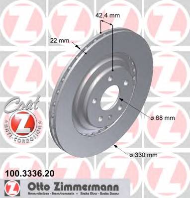 ZIMMERMANN 100.3336.20 Тормозной диск