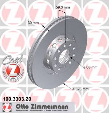 ZIMMERMANN 100.3303.20 Гальмівний диск
