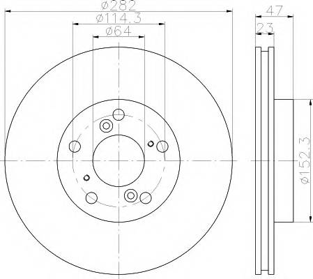 HELLA 8DD 355 117-081 Тормозной диск