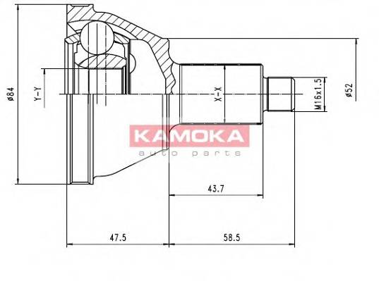 KAMOKA 7084 Шарнирный комплект, приводной