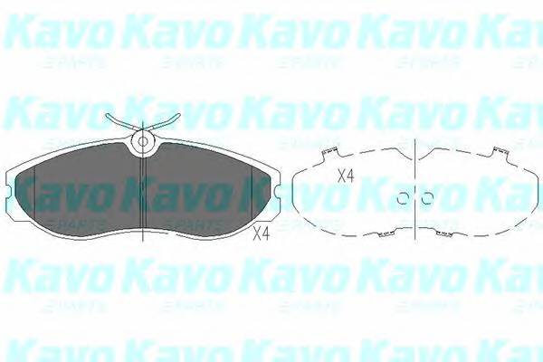 KAVO PARTS KBP-6506 Комплект гальмівних колодок,