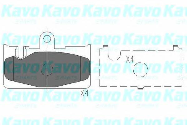 KAVO PARTS KBP-9073 Комплект гальмівних колодок,