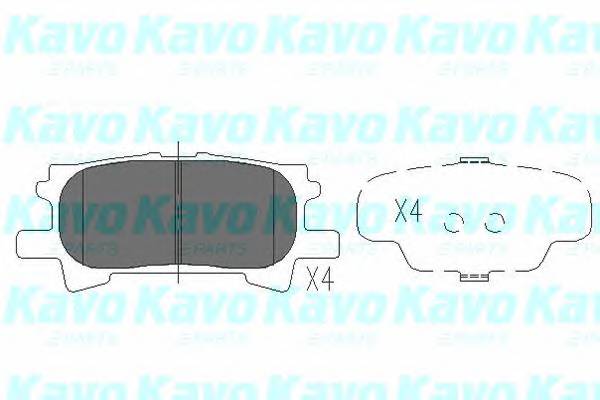 KAVO PARTS KBP-9078 Комплект тормозных колодок,