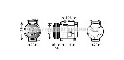 AVA QUALITY COOLING CRAK062 Компрессор, кондиционер