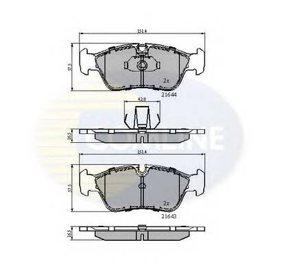 COMLINE CBP01023 Комплект тормозных колодок,