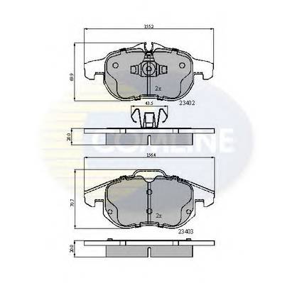 COMLINE CBP01137 Комплект тормозных колодок,