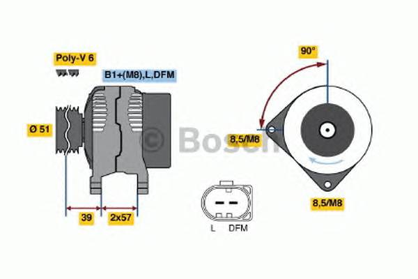 BOSCH 0 124 325 128 Генератор