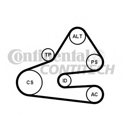 CONTITECH 6PK1613K1 Полікліновий ремінний комплект