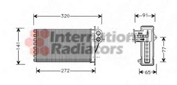 VAN WEZEL 40006199 Теплообменник, отопление салона