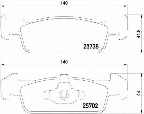 BREMBO P 68 060 Комплект тормозных колодок,