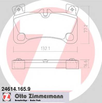 ZIMMERMANN 24614.165.9 Комплект тормозных колодок,