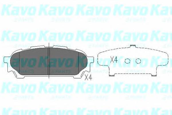 KAVO PARTS KBP-8019 Комплект гальмівних колодок,