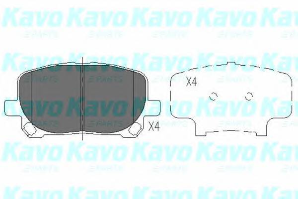 KAVO PARTS KBP-9021 Комплект тормозных колодок,