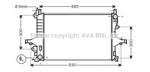 AVA QUALITY COOLING VOA2114 Радиатор, охлаждение двигателя