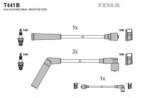 TESLA T441B Комплект проводов зажигания