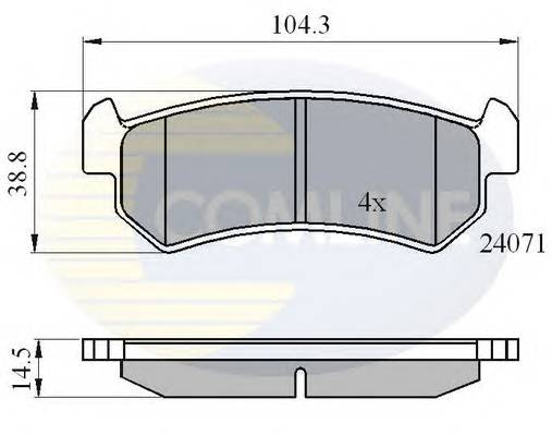 COMLINE CBP01191 Комплект тормозных колодок,