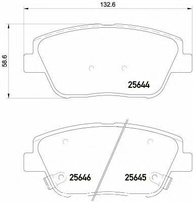 BREMBO P 30 066 Комплект гальмівних колодок,