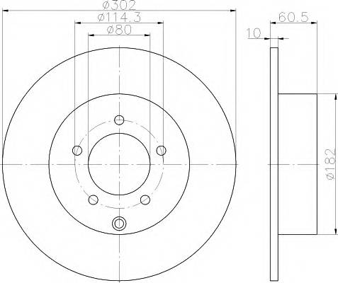 HELLA 8DD 355 115-491 Тормозной диск