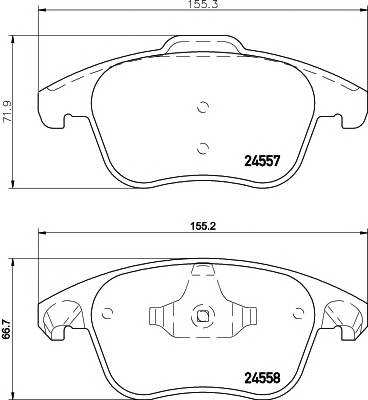 TEXTAR 2455701 Комплект тормозных колодок,