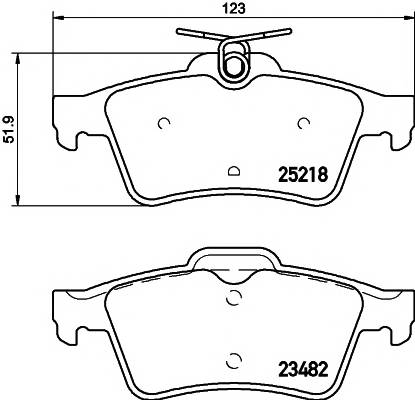 TEXTAR 2521801 Комплект тормозных колодок,