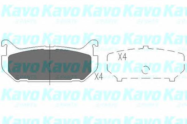 KAVO PARTS KBP-4508 Комплект тормозных колодок,