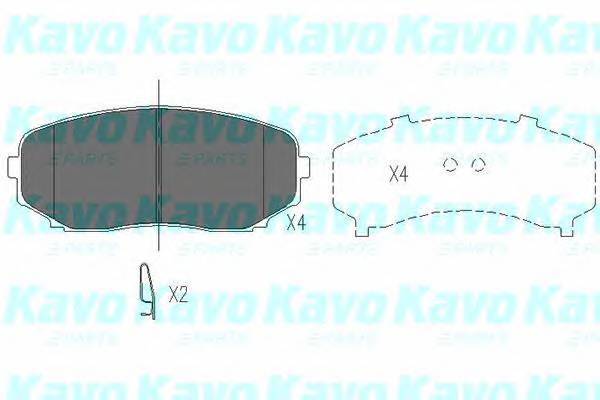 KAVO PARTS KBP-4558 Комплект тормозных колодок,