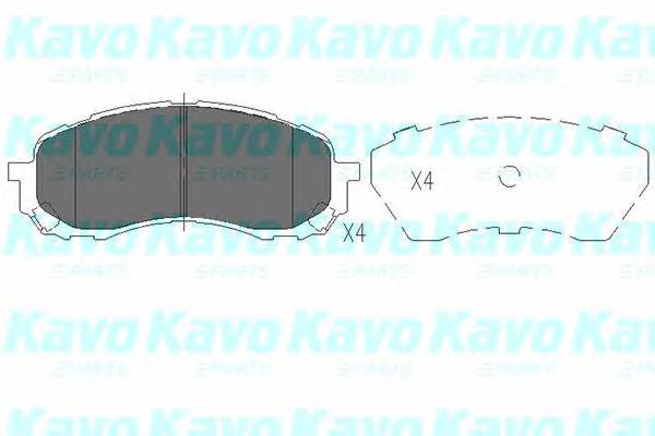 KAVO PARTS KBP-8018 Комплект гальмівних колодок,