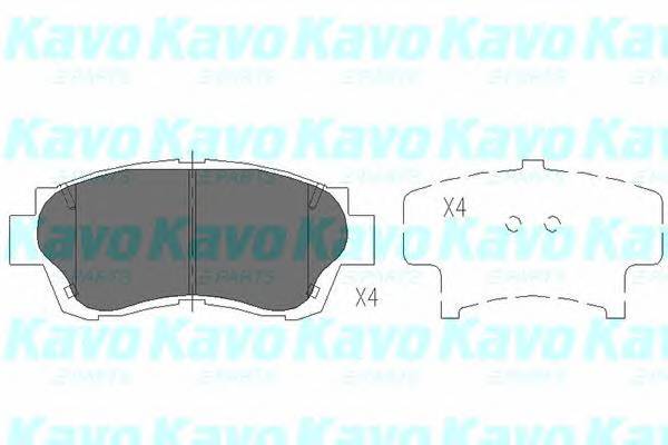 KAVO PARTS KBP-9042 Комплект гальмівних колодок,