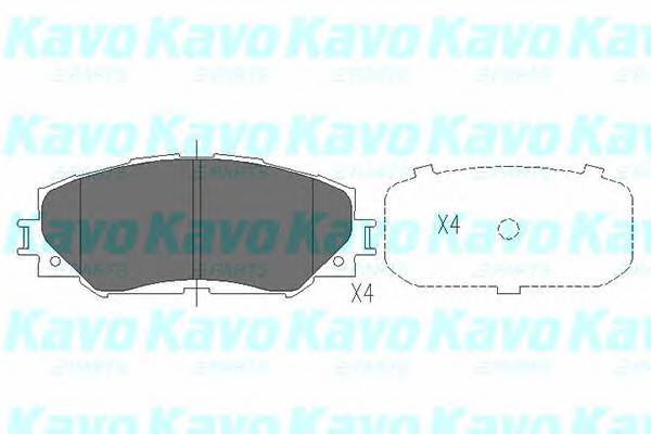 KAVO PARTS KBP-9120 Комплект гальмівних колодок,