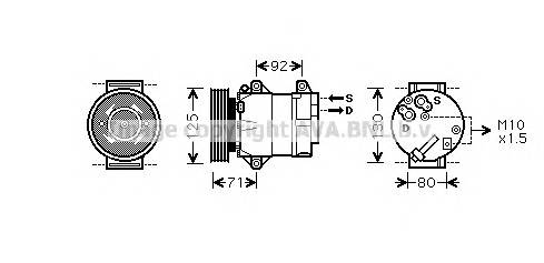 AVA QUALITY COOLING RTAK441 Компрессор, кондиционер