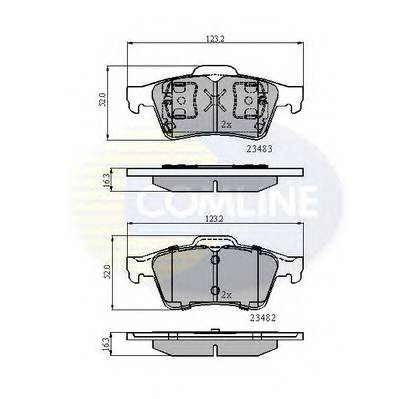 COMLINE CBP0946 Комплект гальмівних колодок,