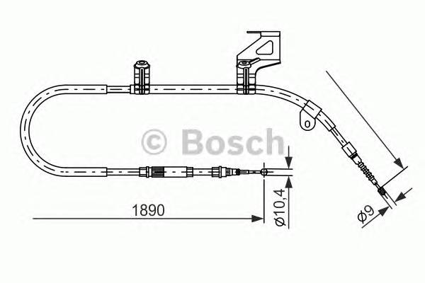 BOSCH 1 987 477 804 Трос, стоянкова гальмівна