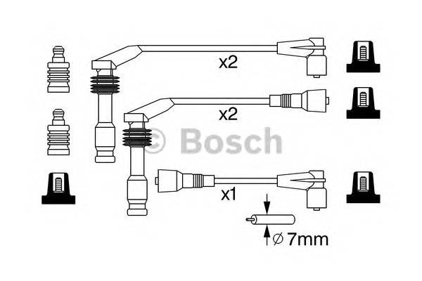 BOSCH 0 986 357 242 Комплект проводов зажигания