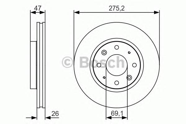 BOSCH 0986479S28 Тормозной диск Bosch