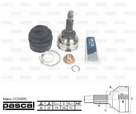 PASCAL G13005PC Шарнірний комплект, приводний