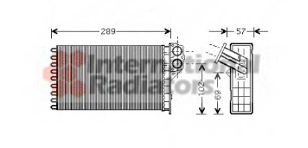 VAN WEZEL 40006226 Теплообменник, отопление салона