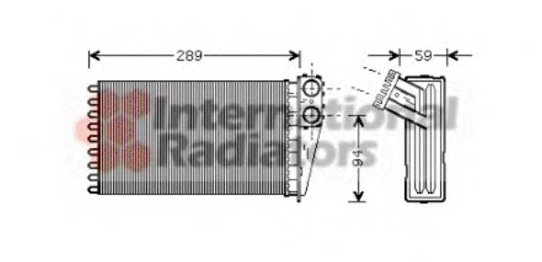 VAN WEZEL 40006227 Теплообменник, отопление салона