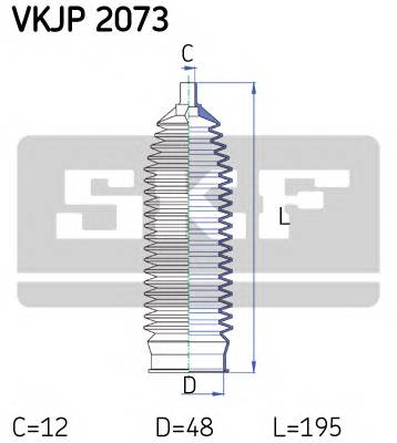 SKF VKJP 2073 Комплект пильника, рульове