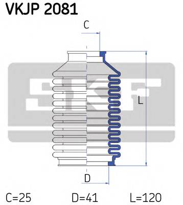 SKF VKJP 2081 Комплект пильника, рульове