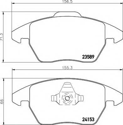 HELLA 8DB 355 011-811 Комплект тормозных колодок,