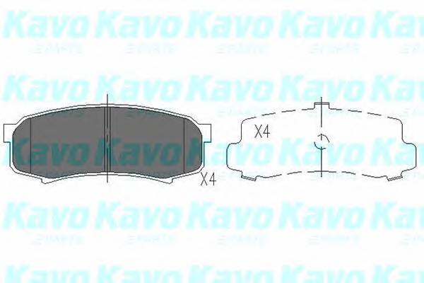 KAVO PARTS KBP-9007 Комплект гальмівних колодок,