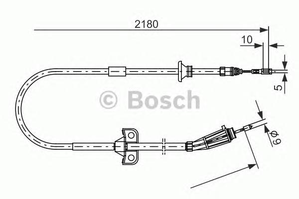 BOSCH 1 987 477 248 Трос, стоянкова гальмівна