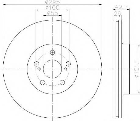 HELLA 8DD 355 111-651 Тормозной диск