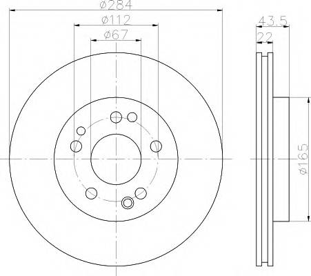 HELLA 8DD 355 100-941 Тормозной диск