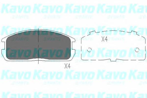 KAVO PARTS KBP-5524 Комплект тормозных колодок,