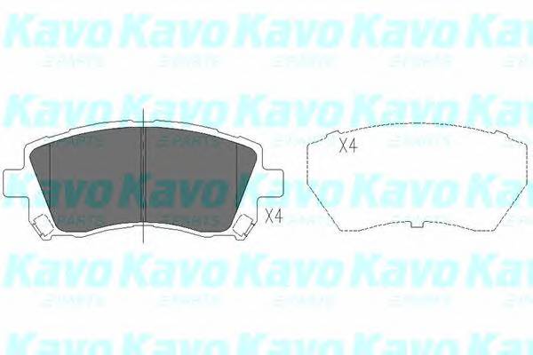 KAVO PARTS KBP-8001 Комплект гальмівних колодок,
