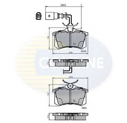 COMLINE CBP1797 Комплект тормозных колодок,