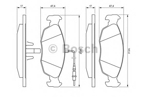 BOSCH 0 986 461 764 Комплект гальмівних колодок,