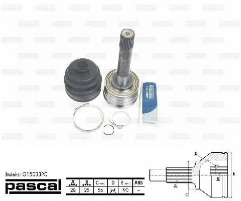 PASCAL G15033PC Шарнірний комплект, приводний