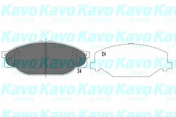 KAVO PARTS KBP-9039 Комплект гальмівних колодок,